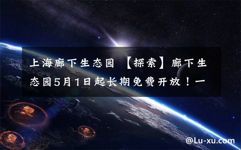 上海廊下生态园 【探索】廊下生态园5月1日起长期免费开放!一起来踏青吧