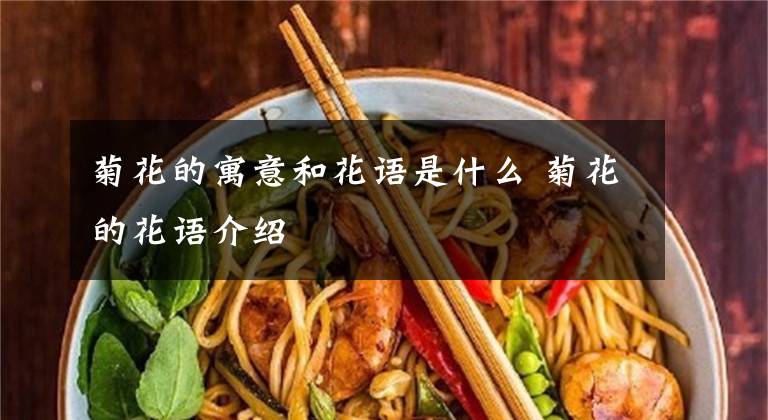 菊花的寓意和花语是什么 菊花的花语介绍