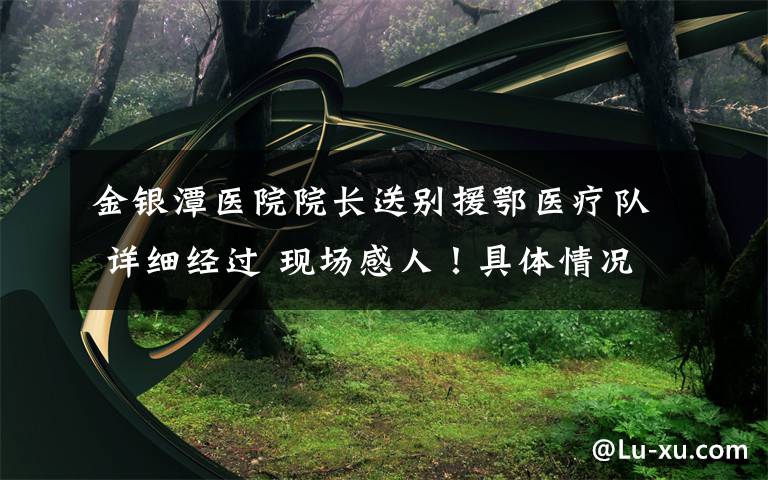金银潭医院院长送别援鄂医疗队 详细经过 现场感人!具体情况是怎么回事?