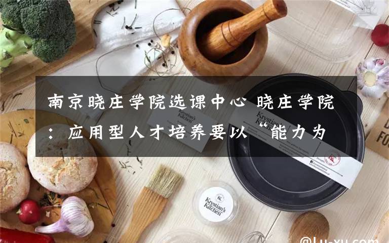 南京晓庄学院选课中心 晓庄学院：应用型人才培养要以“能力为先”