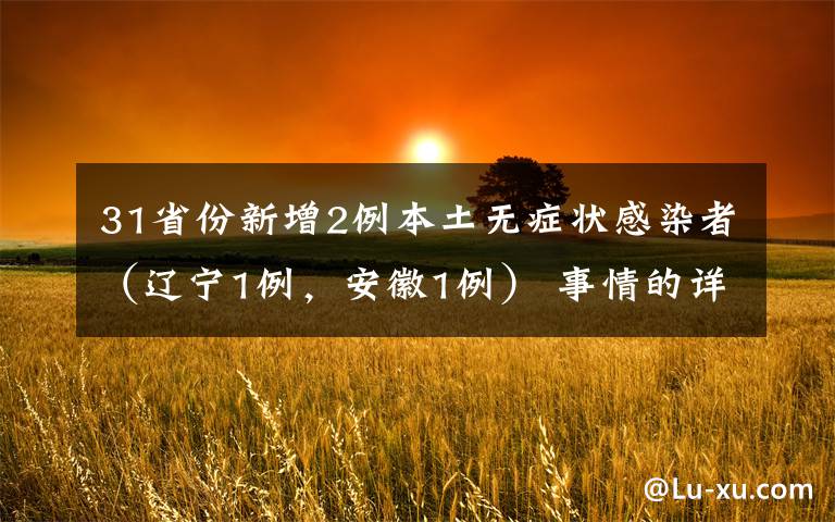 31省份新增2例本土无症状感染者(辽宁1例,安徽1例) 事情的详情始末是怎么样了!