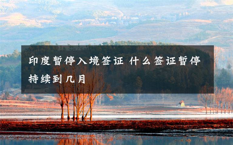 印度暂停入境签证 什么签证暂停持续到几月