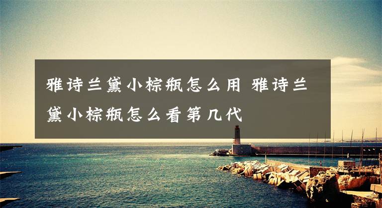 雅诗兰黛小棕瓶怎么用 雅诗兰黛小棕瓶怎么看第几代