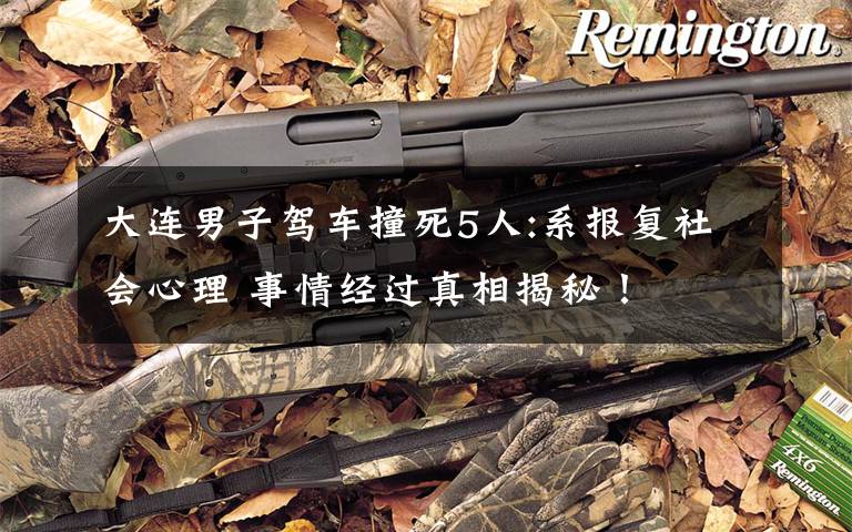 大连男子驾车撞死5人:系报复社会心理 事情经过真相揭秘!