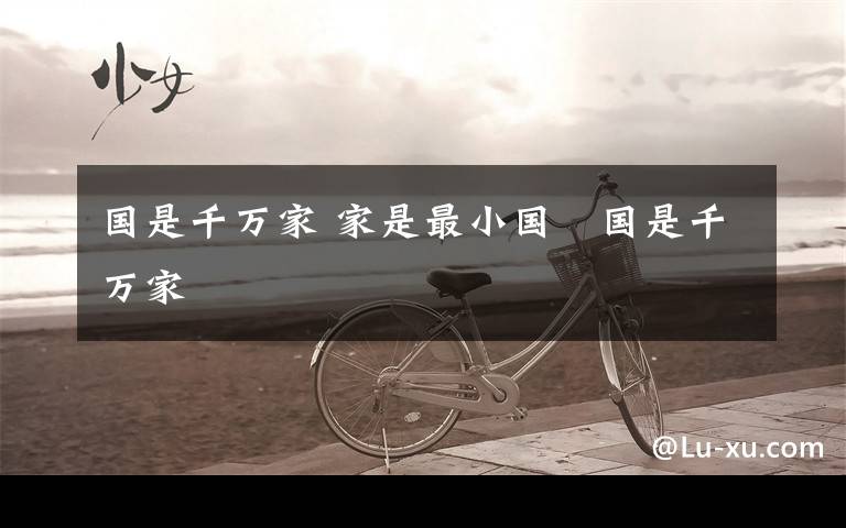 国是千万家 家是最小国 国是千万家