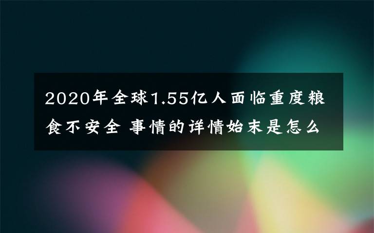 2020年全球1.55亿人面临重度粮食不安全 事情的详情始末是怎么样了!