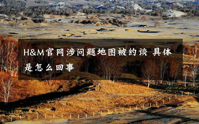 H&M官网涉问题地图被约谈 具体是怎么回事