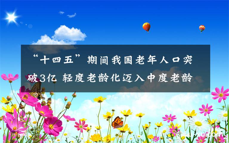 “十四五”期间我国老年人口突破3亿 轻度老龄化迈入中度老龄化 真相原来是这样!