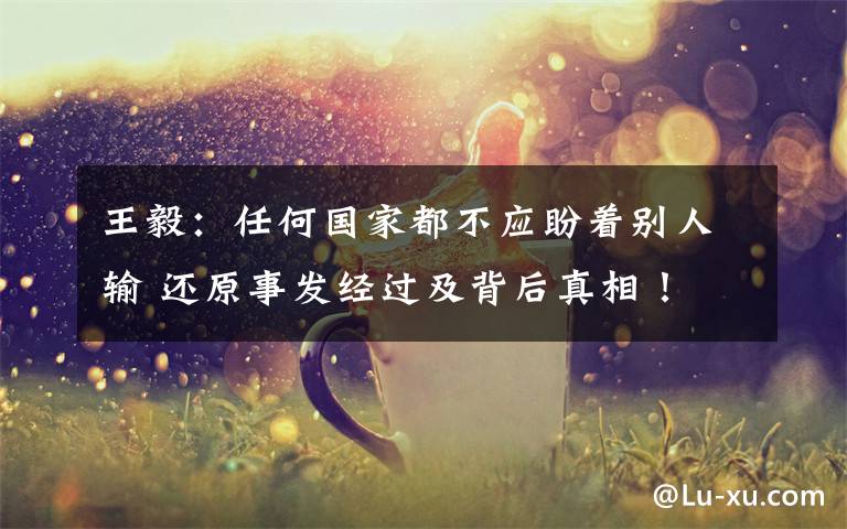 王毅:任何国家都不应盼着别人输 还原事发经过及背后真相!