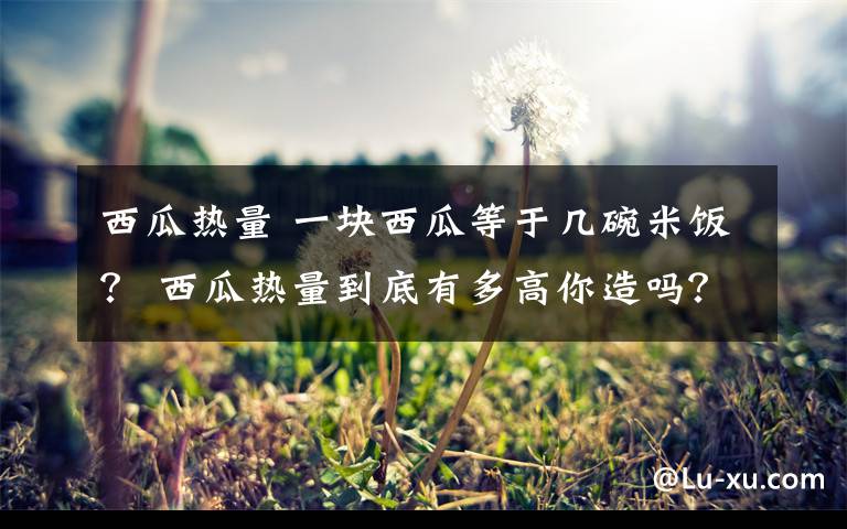 西瓜热量 一块西瓜等于几碗米饭? 西瓜热量到底有多高你造吗?