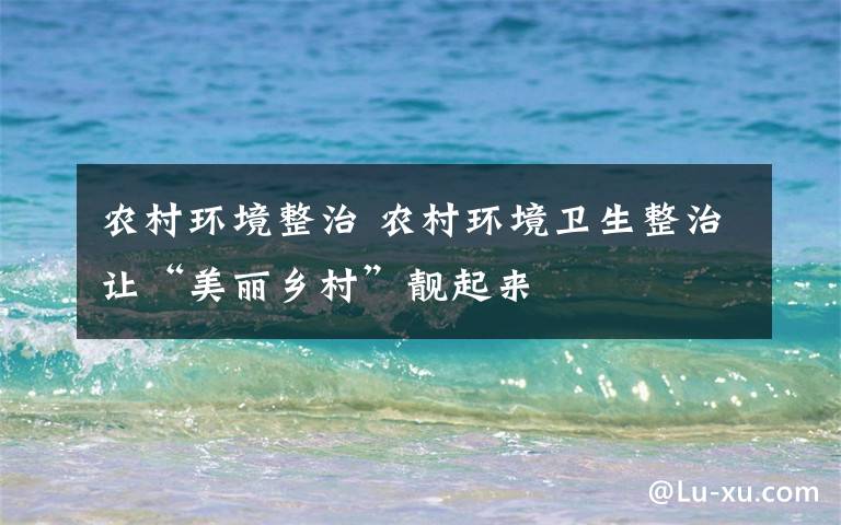 农村环境整治 农村环境卫生整治让“美丽乡村”靓起来