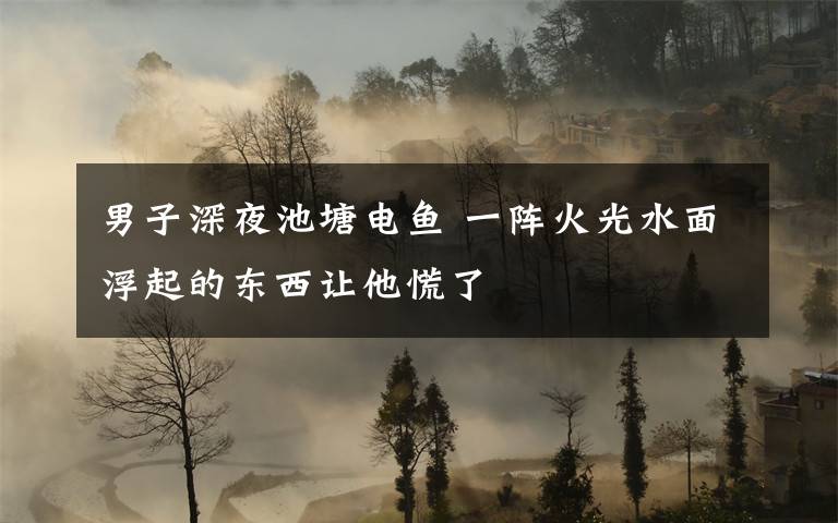 男子深夜池塘电鱼 一阵火光水面浮起的东西让他慌了