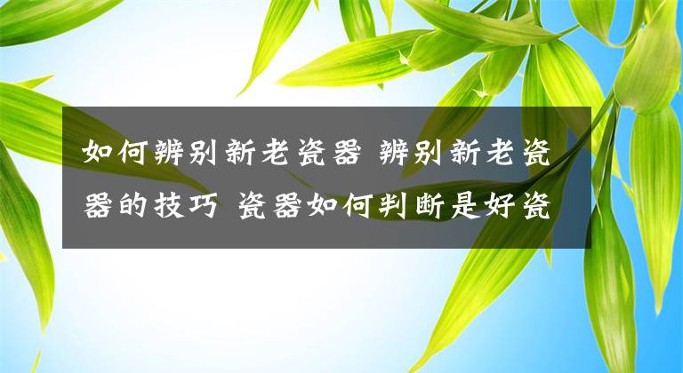 如何辨别新老瓷器 辨别新老瓷器的技巧 瓷器如何判断是好瓷器
