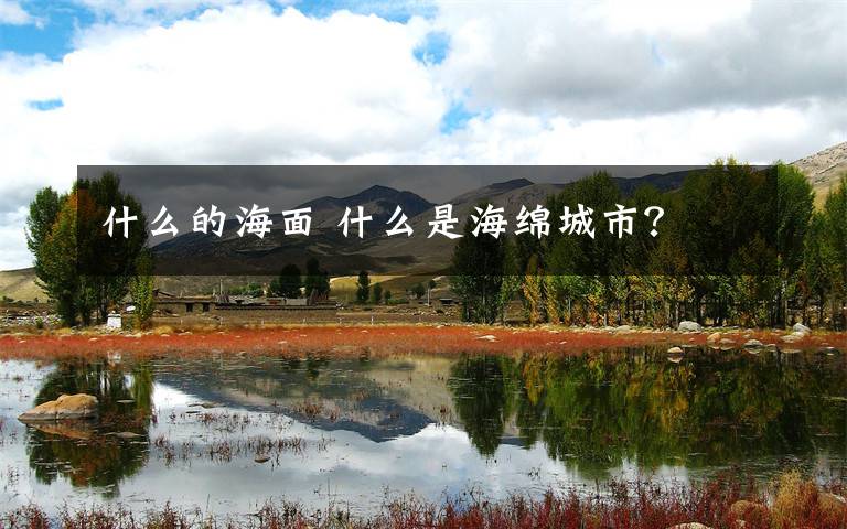 什么的海面 什么是海绵城市？