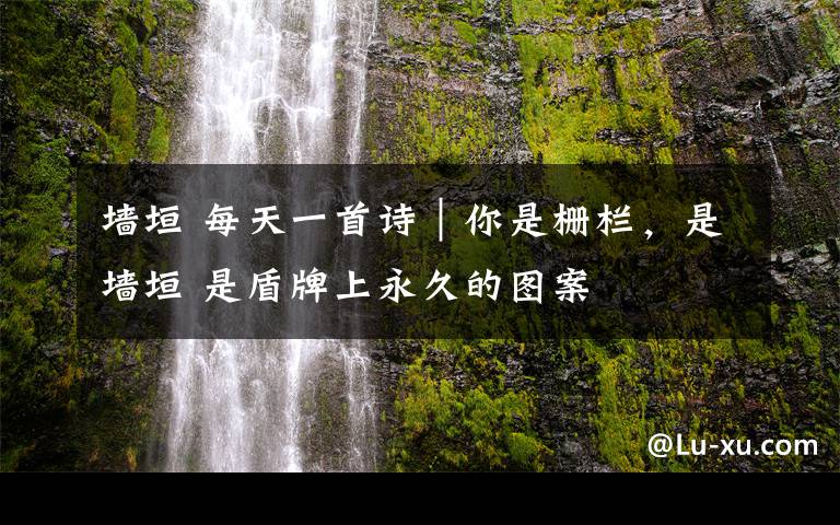墙垣 每天一首诗|你是栅栏,是墙垣 是盾牌上永久的图案