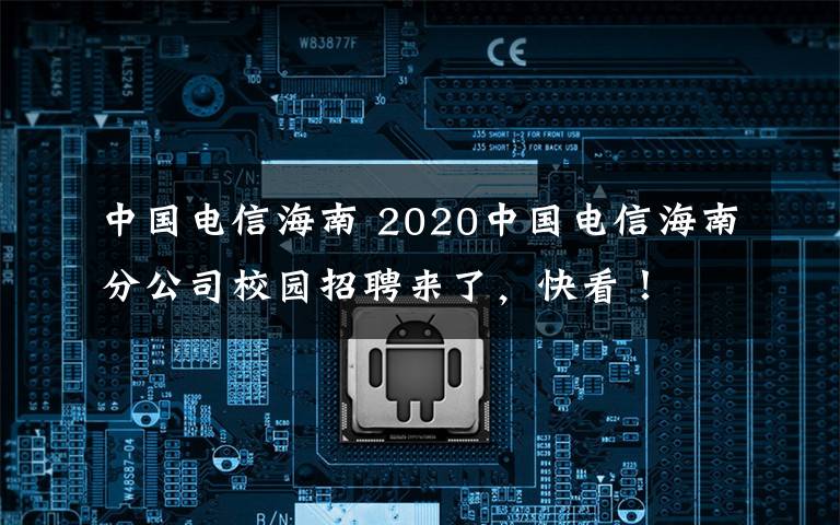 中国电信海南 2020中国电信海南分公司校园招聘来了,快看!