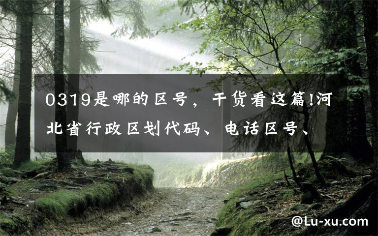 0319是哪的区号，干货看这篇!河北省行政区划代码、电话区号、车牌号大全