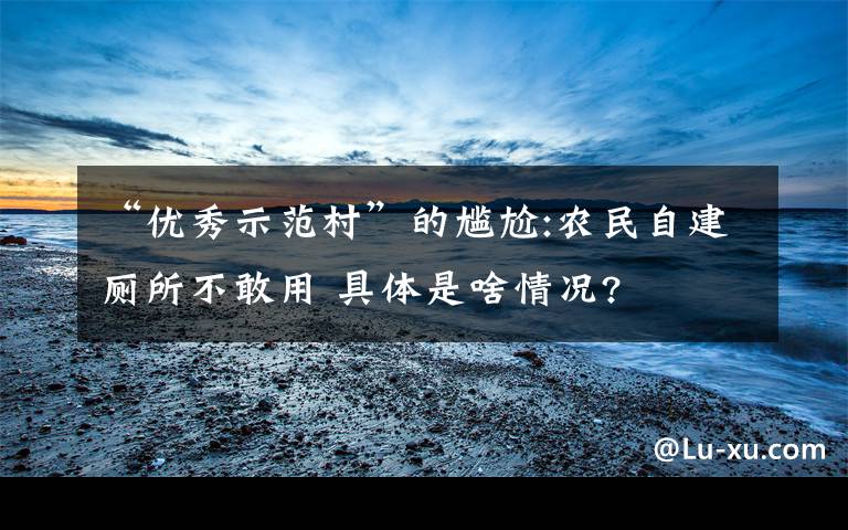 “优秀示范村”的尴尬:农民自建厕所不敢用 具体是啥情况?
