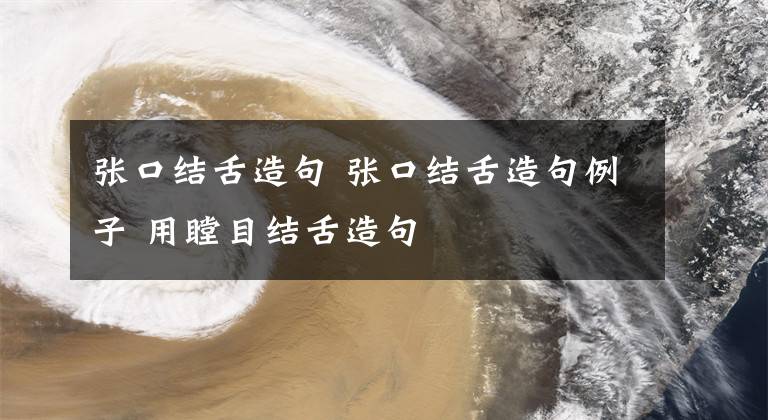 张口结舌造句 张口结舌造句例子 用瞠目结舌造句