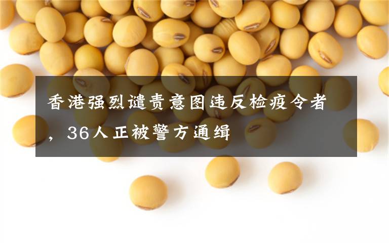 香港强烈谴责意图违反检疫令者,36人正被警方通缉