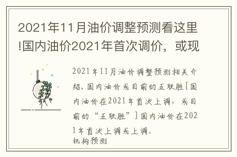 2021年11月油价调整预测看这里!国内油价2021年首次调价，或现“五连涨”