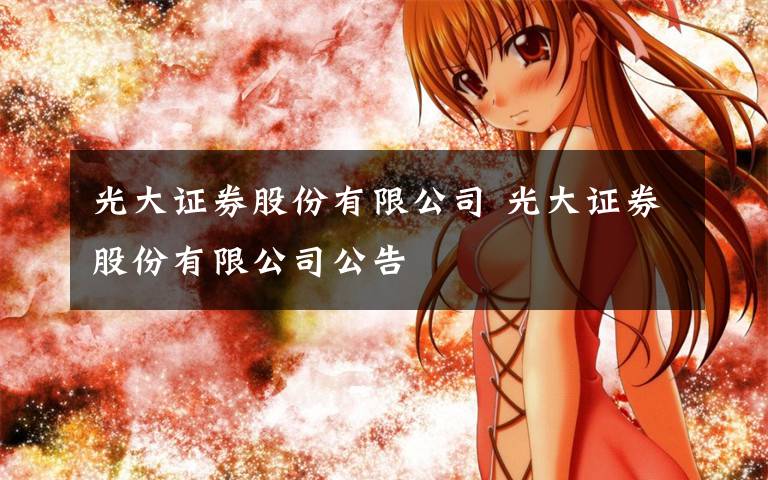 光大证券股份有限公司 光大证券股份有限公司公告