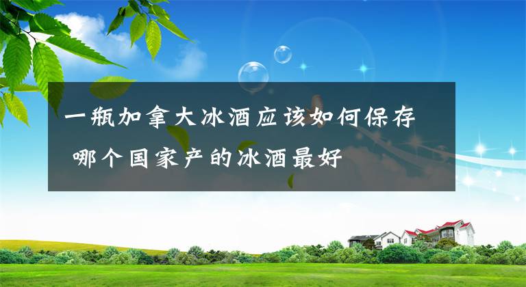 一瓶加拿大冰酒应该如何保存 哪个国家产的冰酒最好