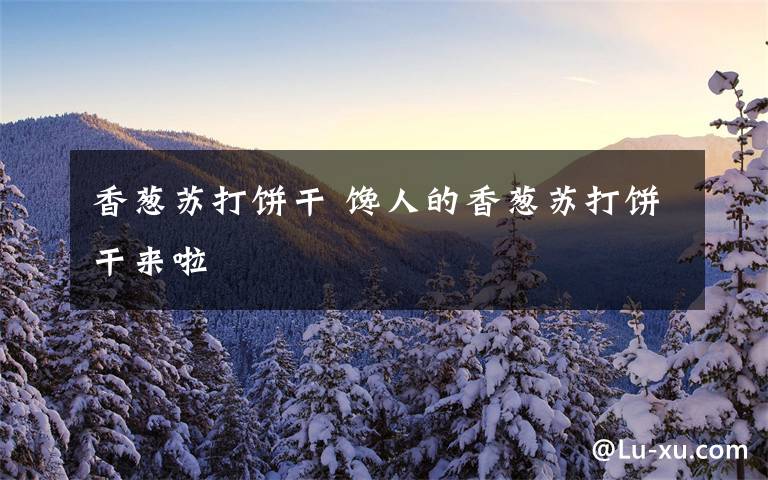 香葱苏打饼干 馋人的香葱苏打饼干来啦