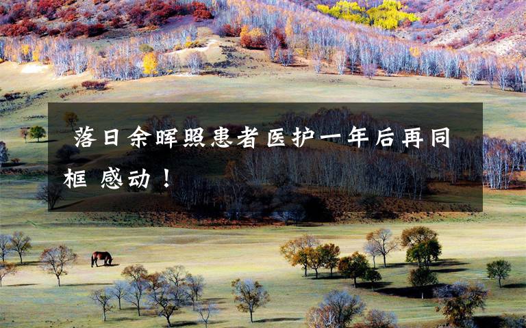 落日余晖照患者医护一年后再同框 感动!