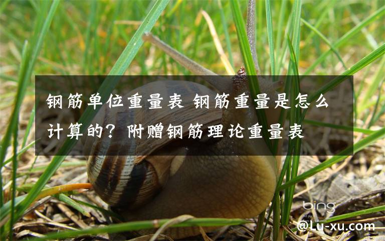 钢筋单位重量表 钢筋重量是怎么计算的?附赠钢筋理论重量表