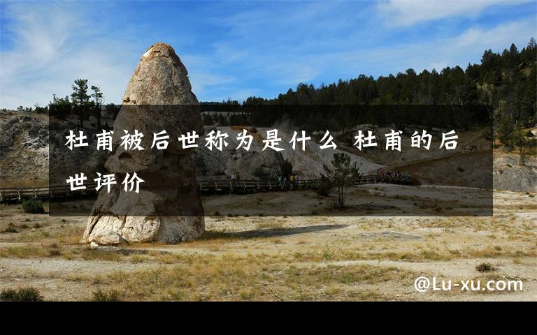 杜甫被后世称为是什么 杜甫的后世评价