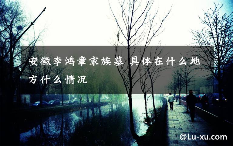 安徽李鸿章家族墓 具体在什么地方什么情况