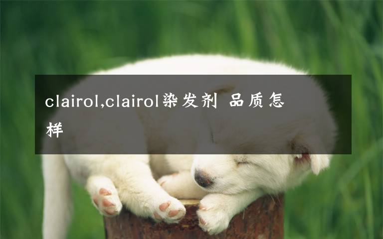clairol,clairol染发剂 品质怎样