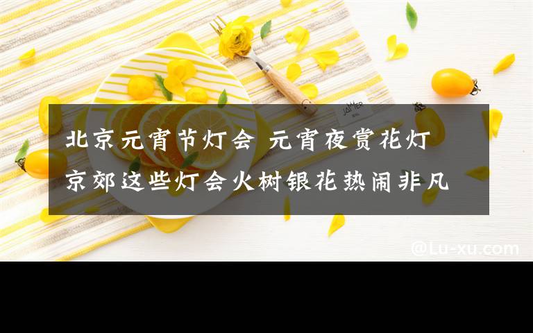 北京元宵节灯会 元宵夜赏花灯 京郊这些灯会火树银花热闹非凡