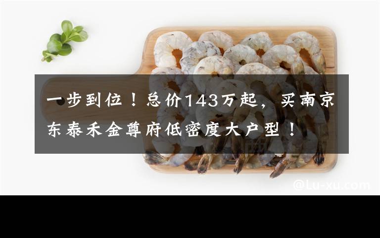 一步到位!总价143万起,买南京东泰禾金尊府低密度大户型!