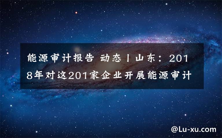 能源审计报告 动态丨山东:2018年对这201家企业开展能源审计