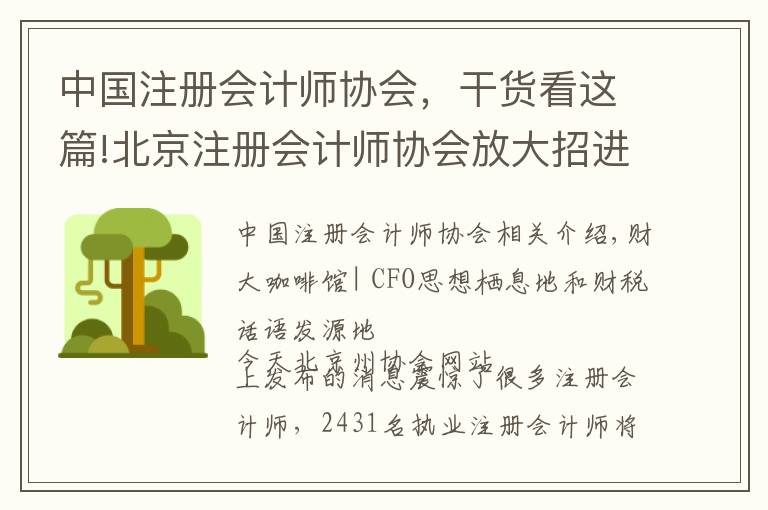中国注册会计师协会,干货看这篇!北京注册会计师协会放大招进行挂证清理