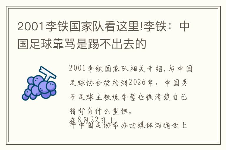 2001李铁国家队看这里!李铁:中国足球靠骂是踢不出去的