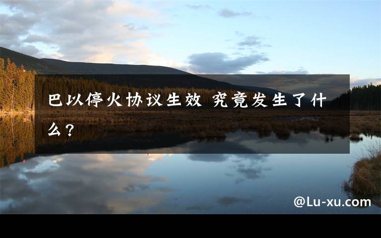 巴以停火协议生效 究竟发生了什么?