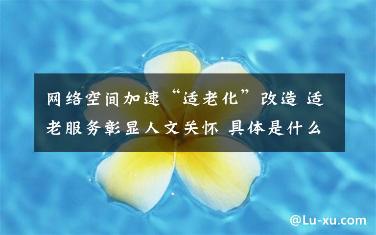网络空间加速“适老化”改造 适老服务彰显人文关怀 具体是什么情况？