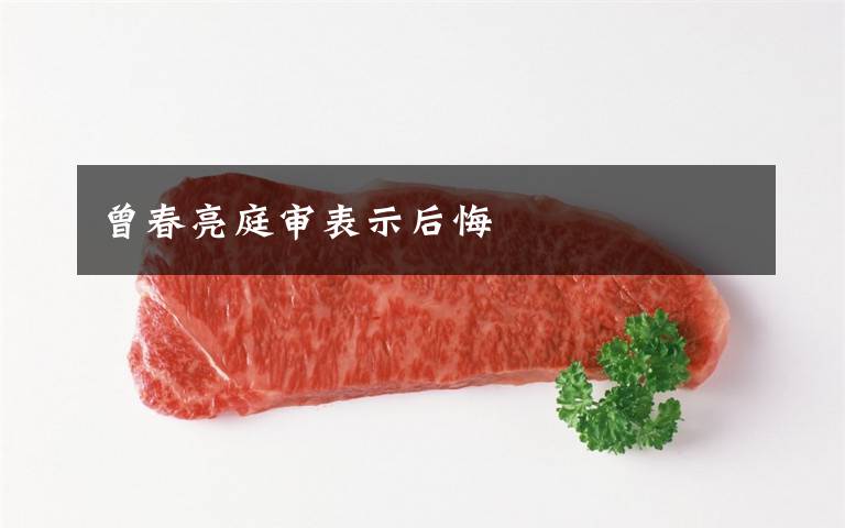 曾春亮庭审表示后悔