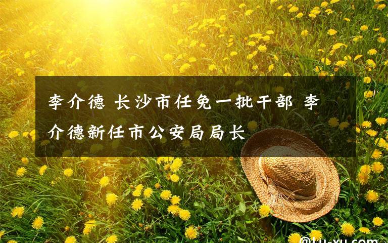 李介德 长沙市任免一批干部 李介德新任市公安局局长