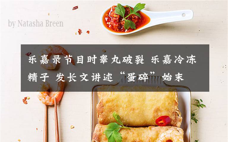 乐嘉录节目时睾丸破裂 乐嘉冷冻精子 发长文讲述“蛋碎”始末