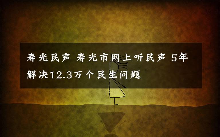 寿光民声 寿光市网上听民声 5年解决12.3万个民生问题