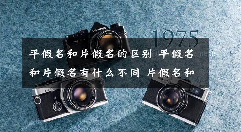 平假名和片假名的区别 平假名和片假名有什么不同 片假名和平假名一览表
