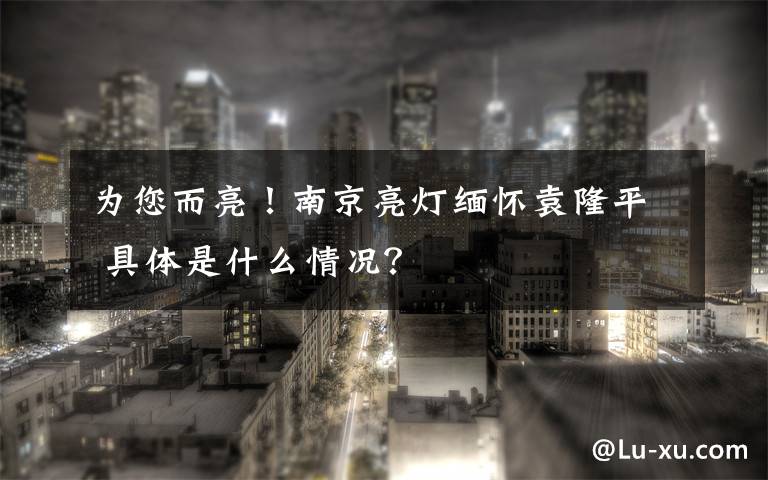 为您而亮!南京亮灯缅怀袁隆平 具体是什么情况?