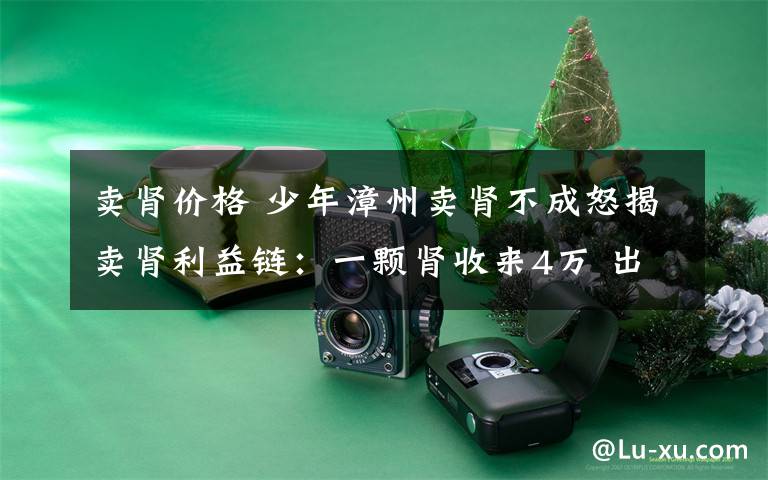 卖肾价格 少年漳州卖肾不成怒揭卖肾利益链:一颗肾收来4万 出售十几万