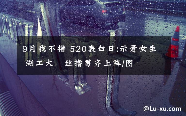 9月我不撸 520表白日:示爱女生 湖工大屌丝撸男齐上阵/图