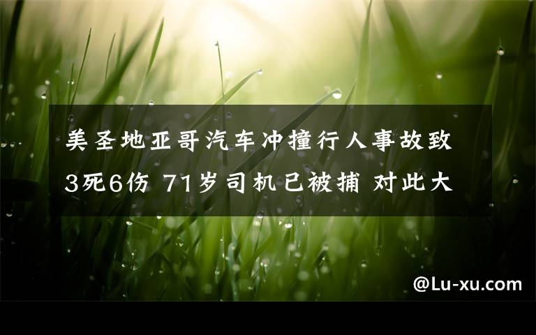 美圣地亚哥汽车冲撞行人事故致3死6伤 71岁司机已被捕 对此大家怎么看?