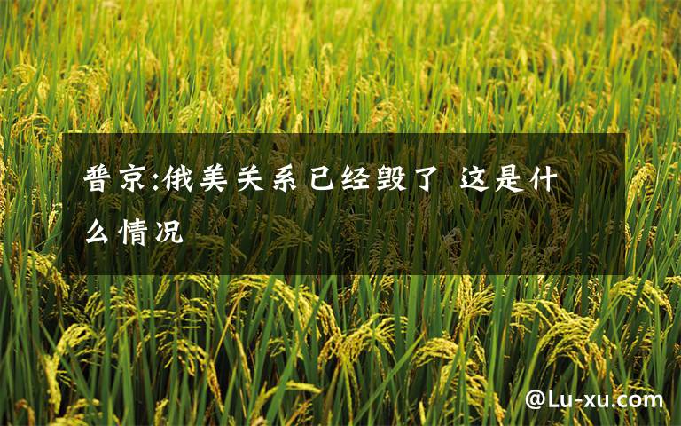 普京:俄美关系已经毁了 这是什么情况